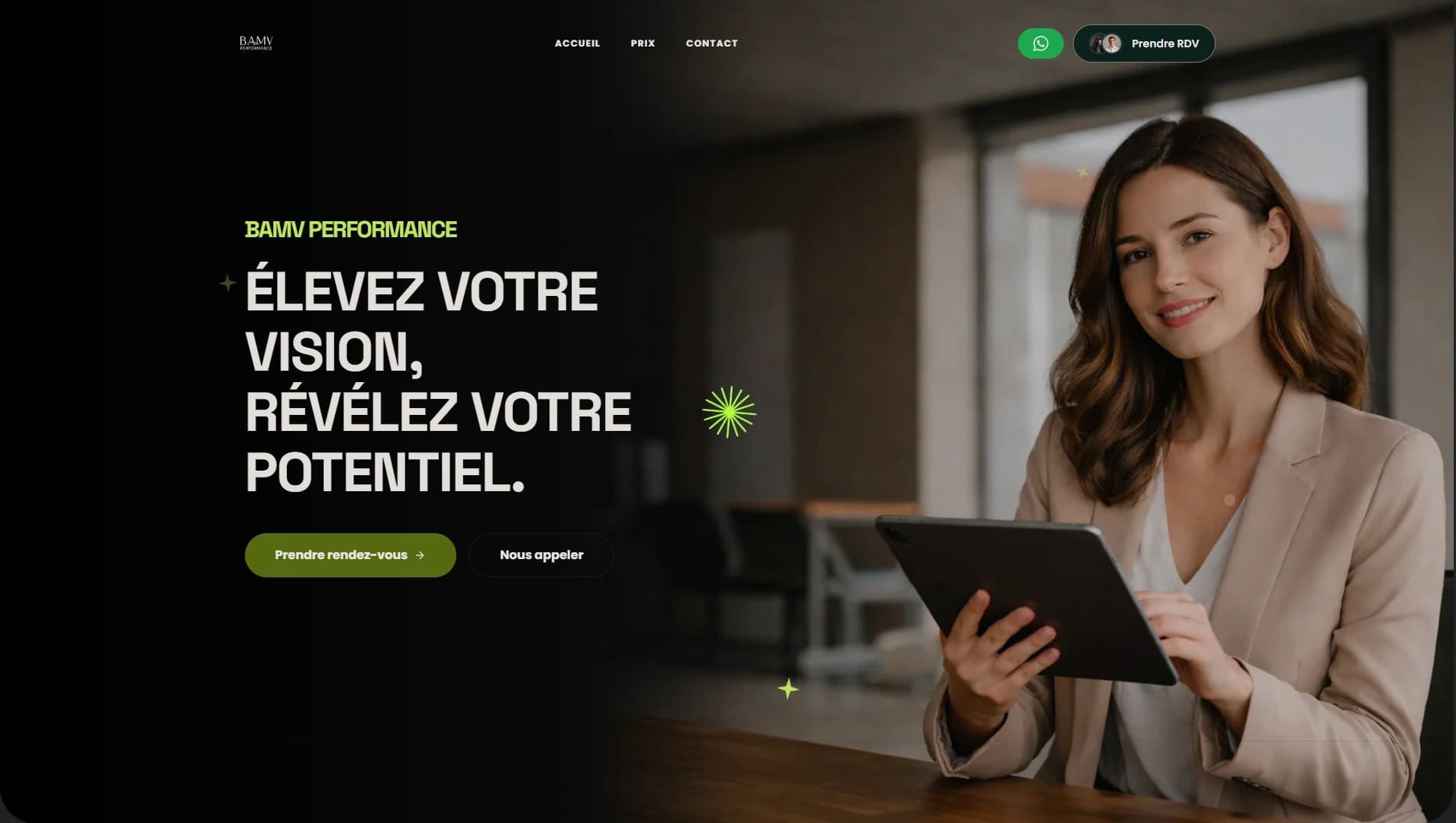 Aperçu du site BAMV — cabinet comptable