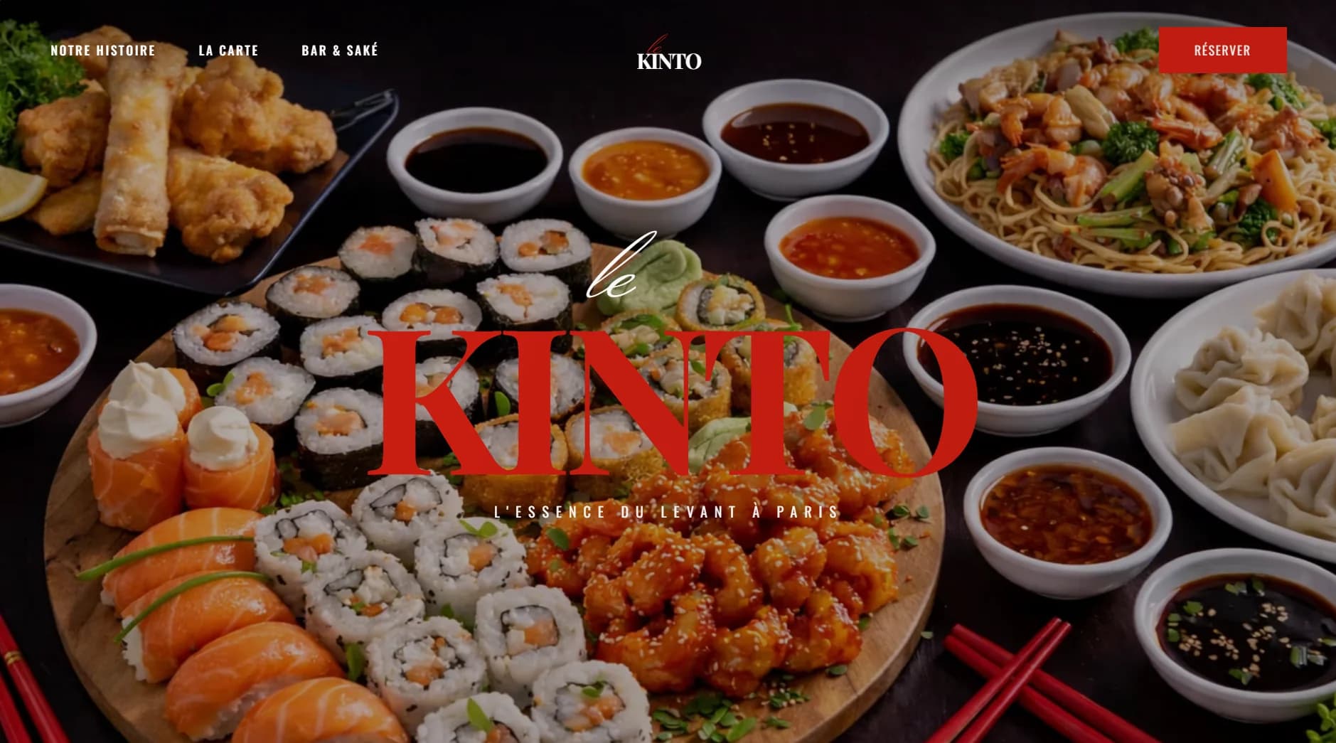 Projet Le Kinto — Site vitrine pour Le Kinto - Gastronomie Asiatique
