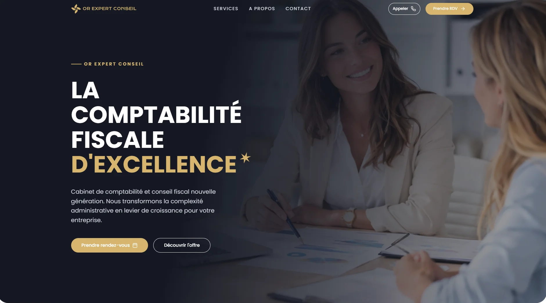 Projet OR Expert Conseil — Site vitrine pour OR Expert Conseil — Expert-Comptable & Conseil Fiscal à Bordeaux